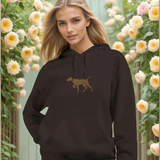 Exklusiver Unisex Hoodie mit schöner Vizsla Stickerei