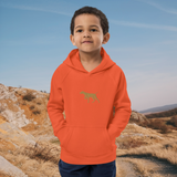 Öko-Kapuzenpullover für Kinder mit Vizsla Stickerei